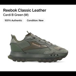 *Brand New* Cardi B Hunter Green Reeboks